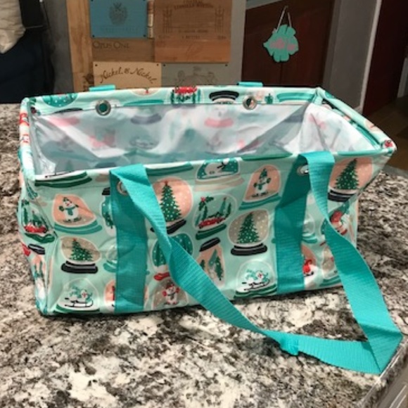 Thirty One Tote Bag JEWELL By Thirty-One Brown/Black Striped Cloth